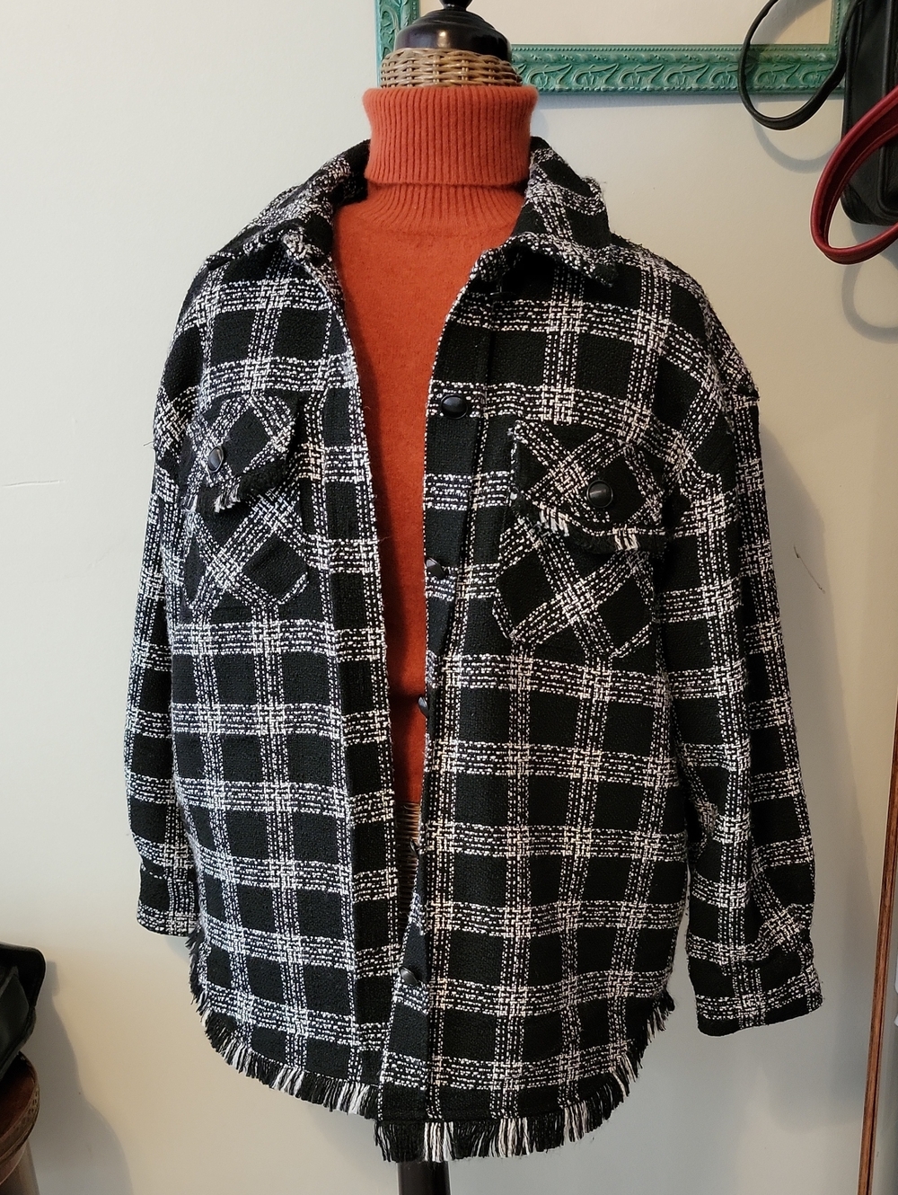 House Of Harlow Plaid Jacket szM